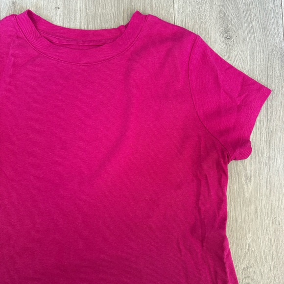 a new day Fuchsia Ribbed Top - Picture 2 of 3